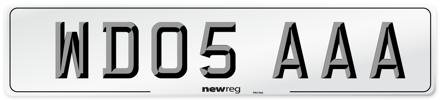 WD05 AAA Number Plate from New Reg